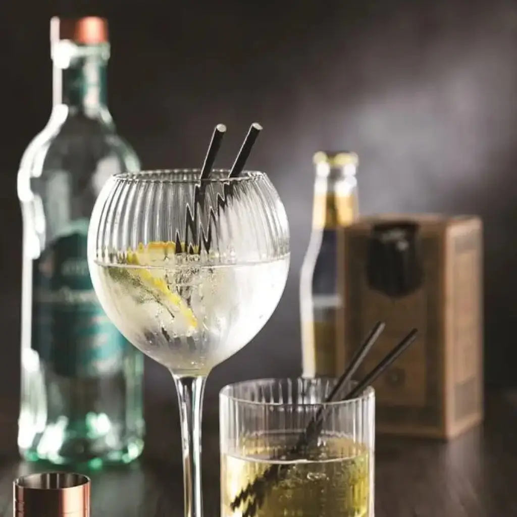 Papieren rietje zwart 14cm /ø5mm (250 stuks)