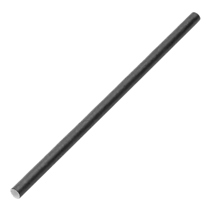 Papieren rietje zwart 14cm /ø5mm (250 stuks)