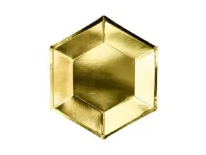 Gouden spiegel papieren bord (Set van 6)