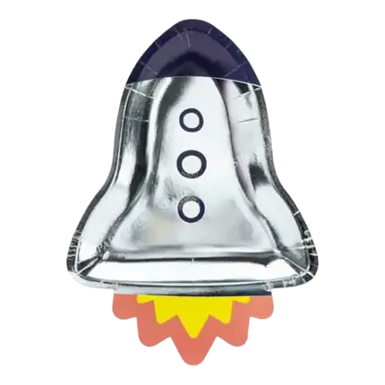 Papieren bord in de vorm van een raket (Set van 6)