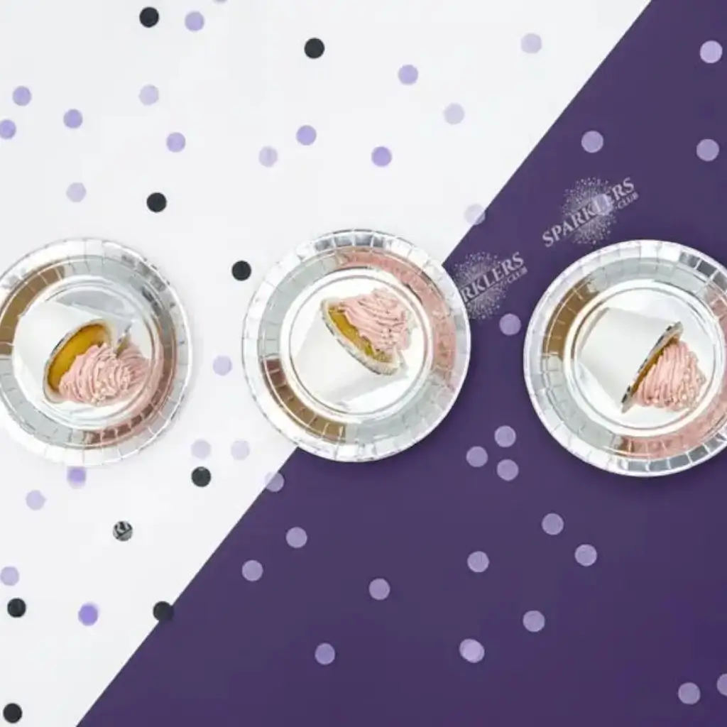 Rond papieren bord zilver ø23cm (Set van 6)