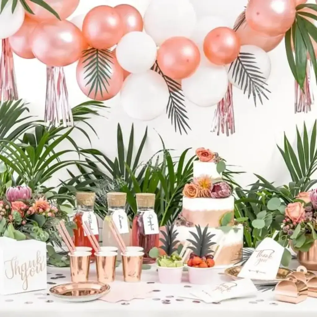 Rond papieren bord roségoud ø23cm (Set van 6)