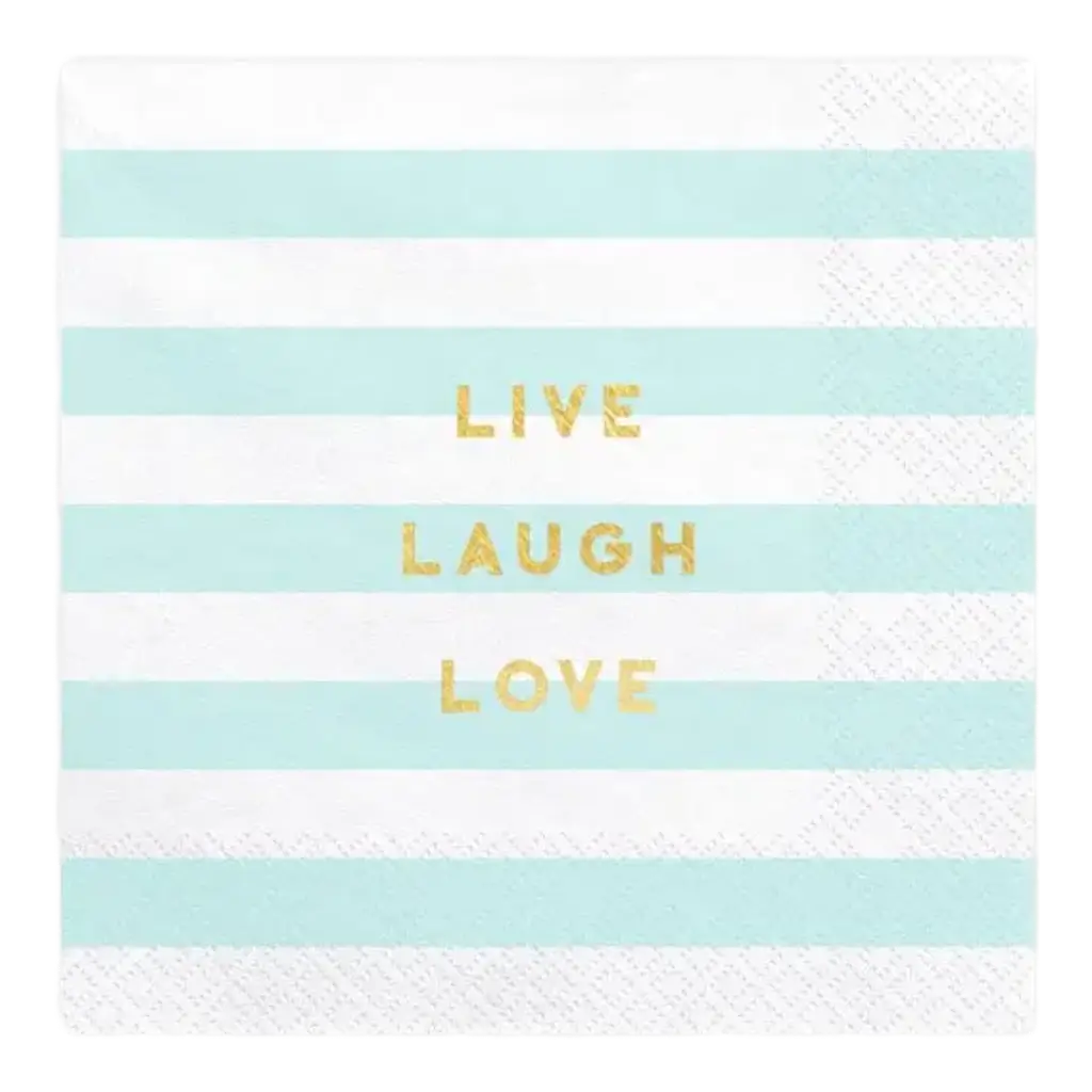 Live Laugh Love papieren handdoekjes (set van 20)