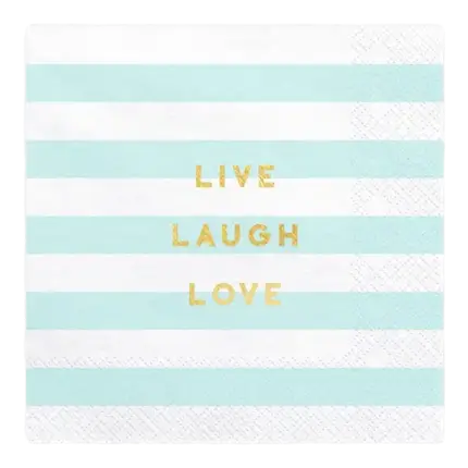 Live Laugh Love papieren handdoekjes (set van 20)