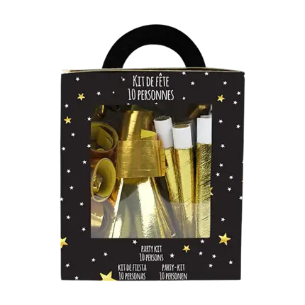 Gold Cotillion Kit 10 personen