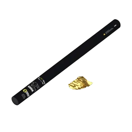 Confettikanon Handmatig 80 cm - Metallic goud