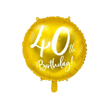 40ste verjaardag ballon goud ø45cm