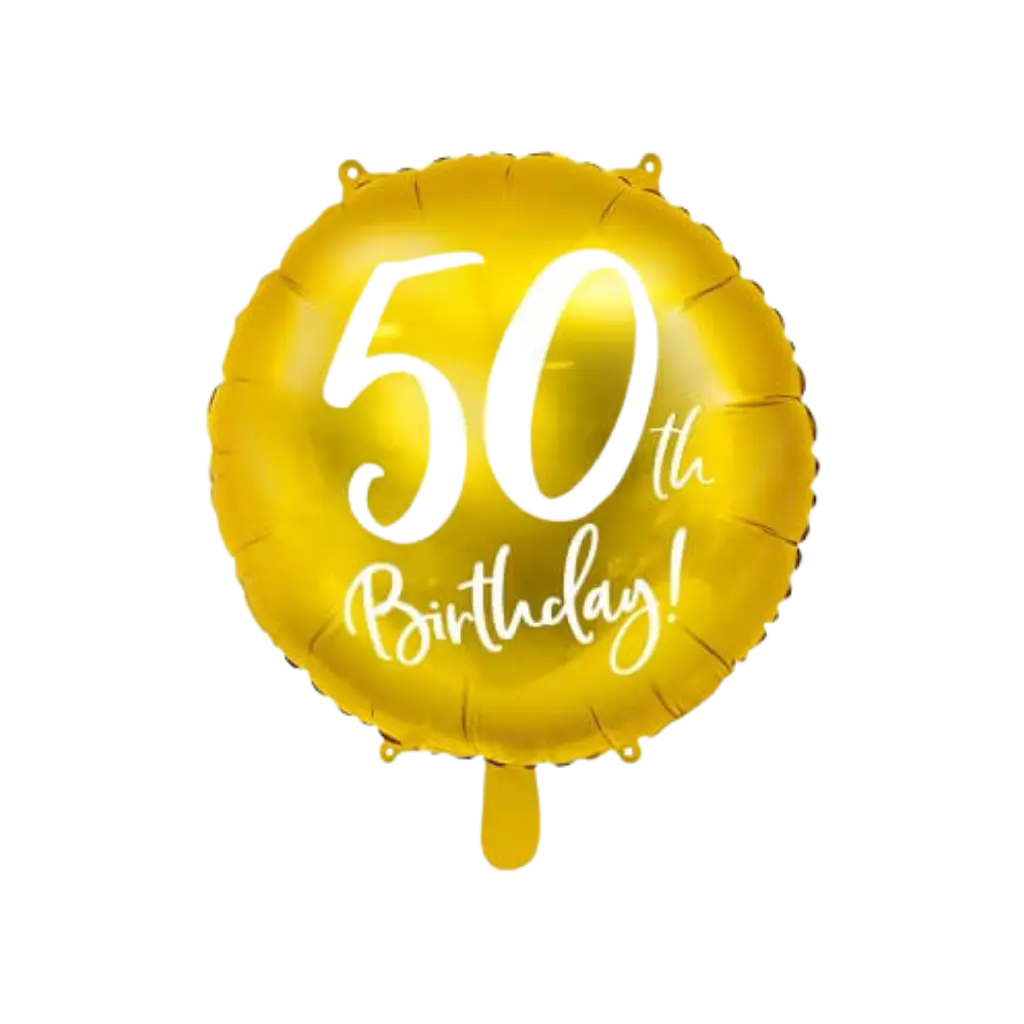 50ste verjaardag ballon goud ø45cm