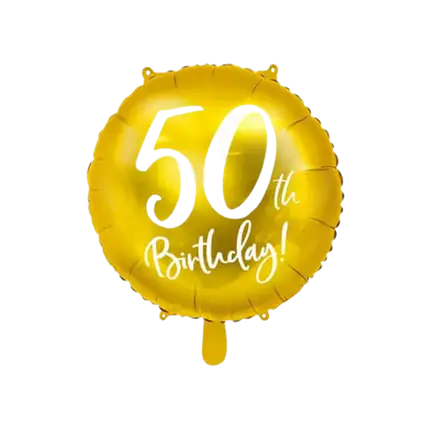 50ste verjaardag ballon goud ø45cm