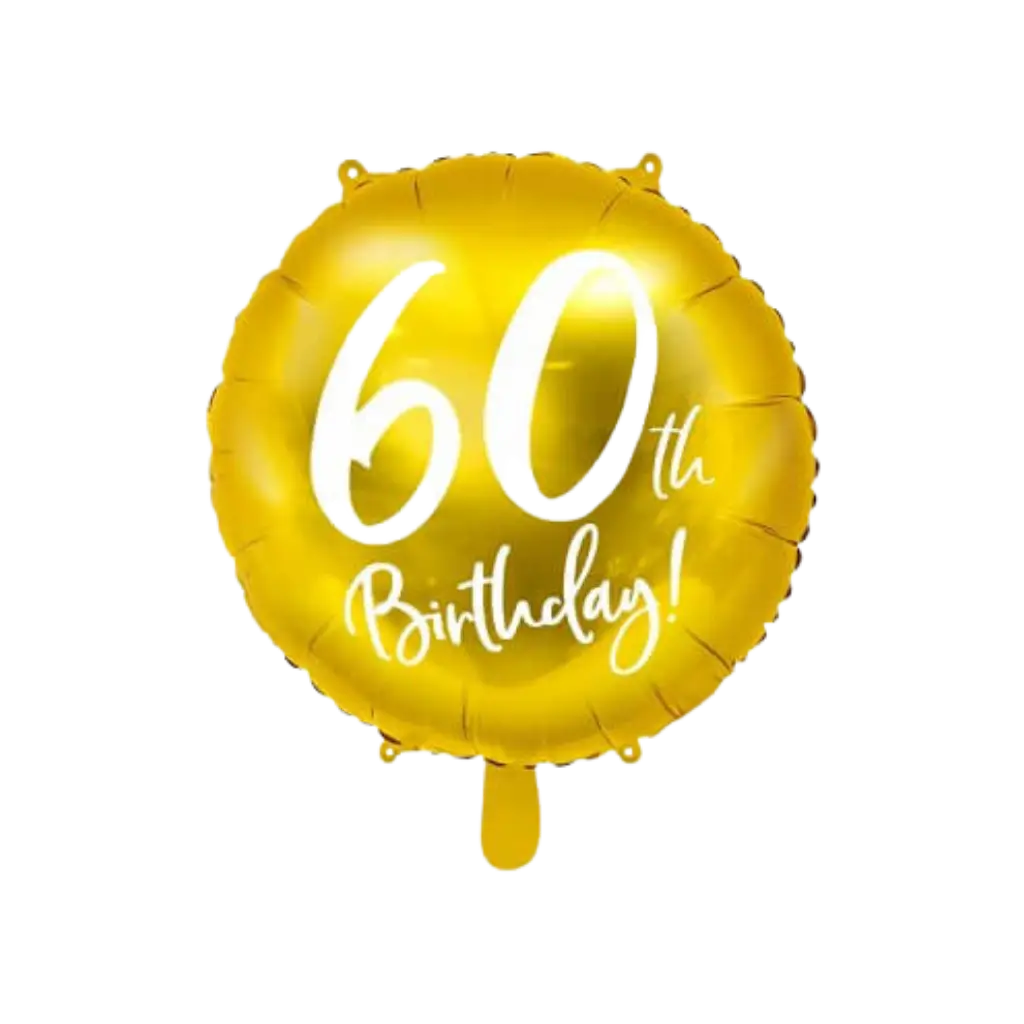 60ste verjaardag ballon goud ø45cm
