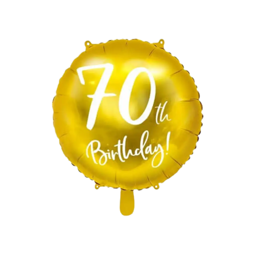 70ste verjaardag ballon goud ø45cm
