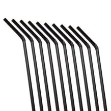 Biologisch afbreekbaar rietje PLA flexibel wit 21cm ø5mm (50st)