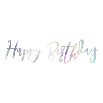 Iriserende gelukkige verjaardagsslinger