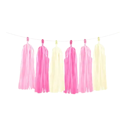 Gemengde kwastenslinger 12 pompons