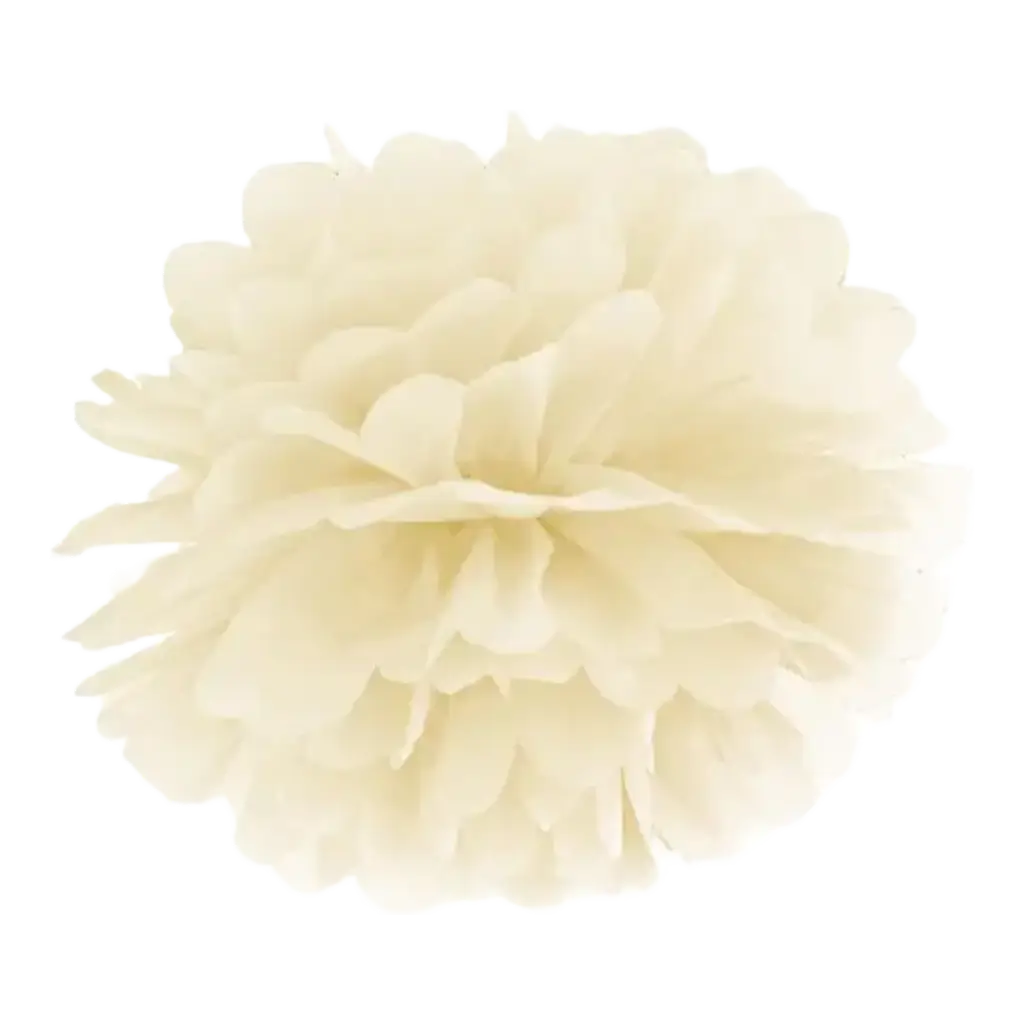 Crème papieren pompon 25cm