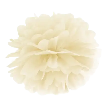 Crème papieren pompon 25cm