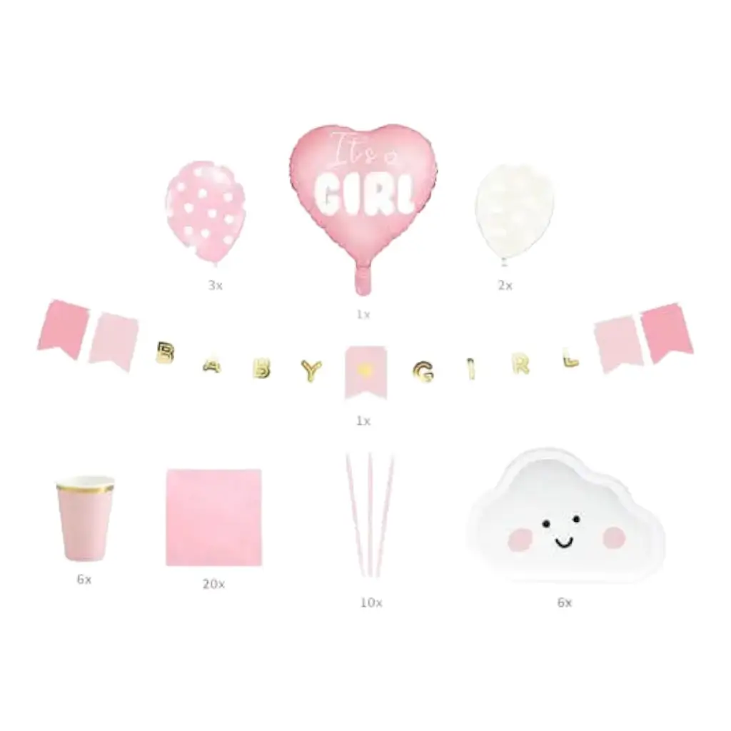 It's a Girl" decoratie kit