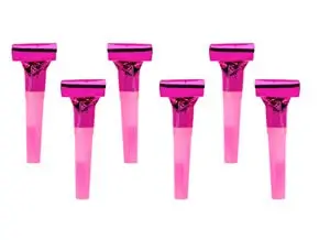 Set van 6 roze fluitjes