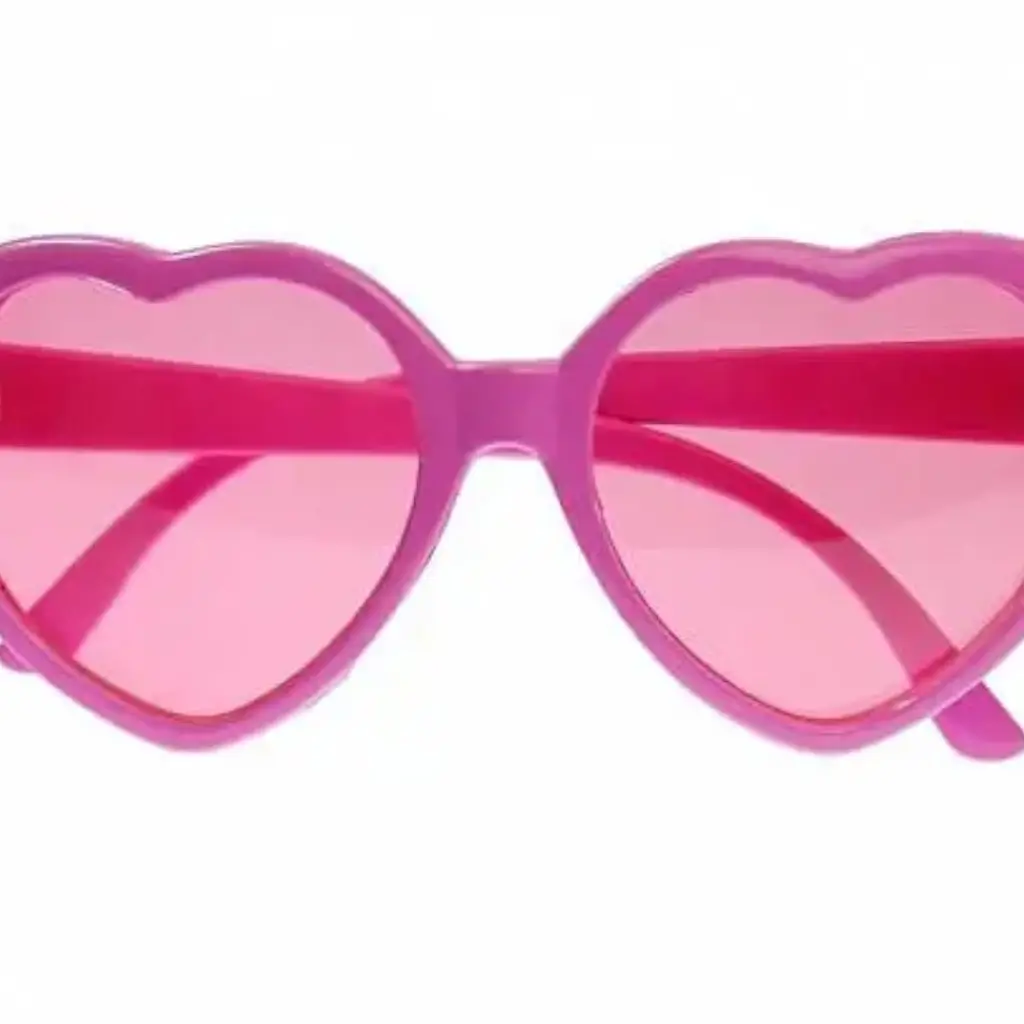 Roze hartvormige bril