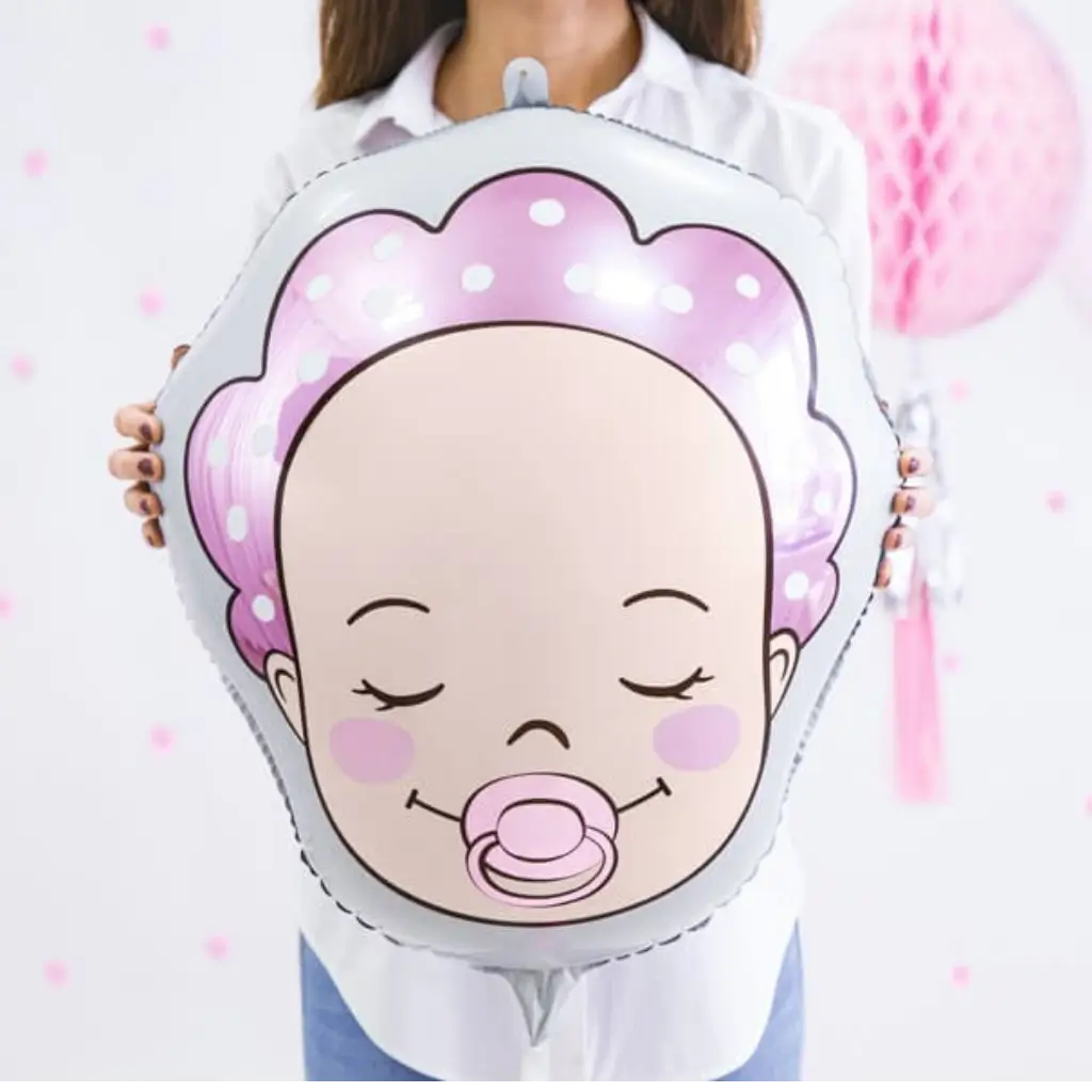 Baby meisje ballon roze 40x45cm