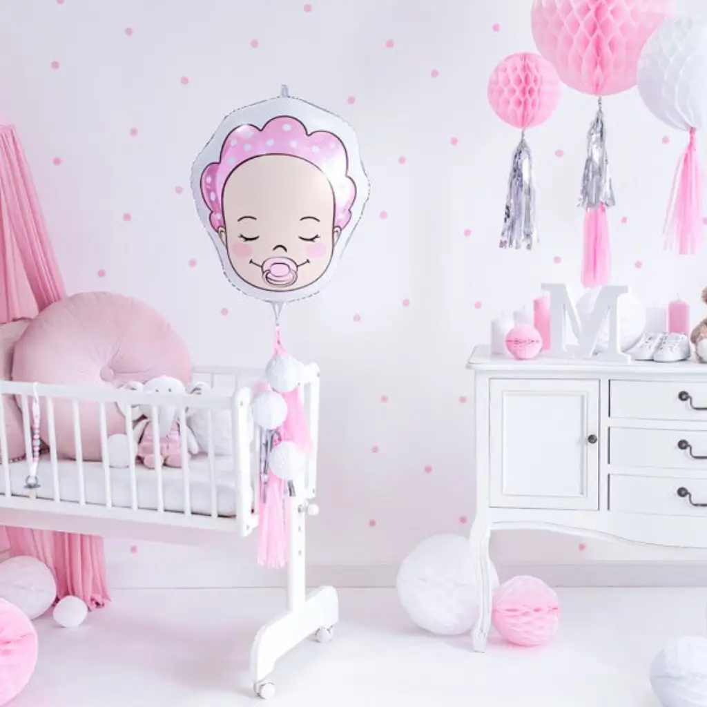 Baby meisje ballon roze 40x45cm