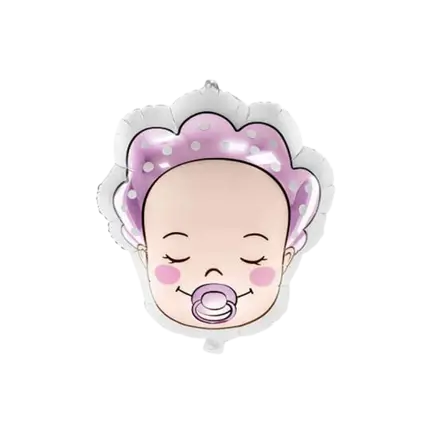 Baby meisje ballon roze 40x45cm