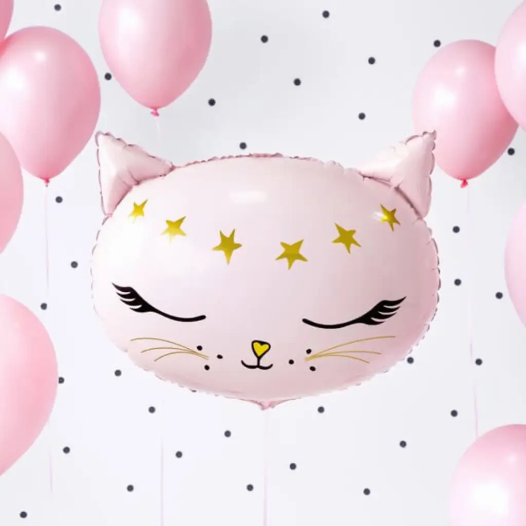 Kattenkop ballon 48x36cm