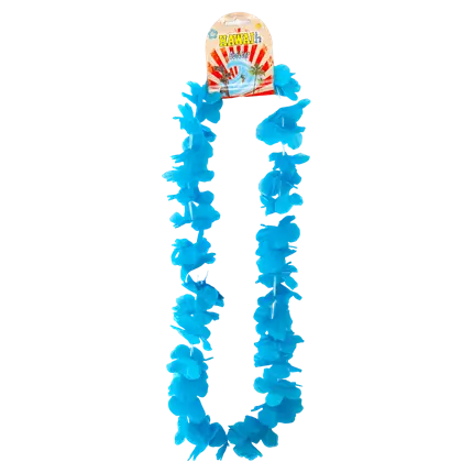 Turkooisblauwe Hawaïaanse bloemenketting