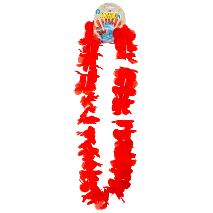Hawaiian Bloemen Ketting Rood