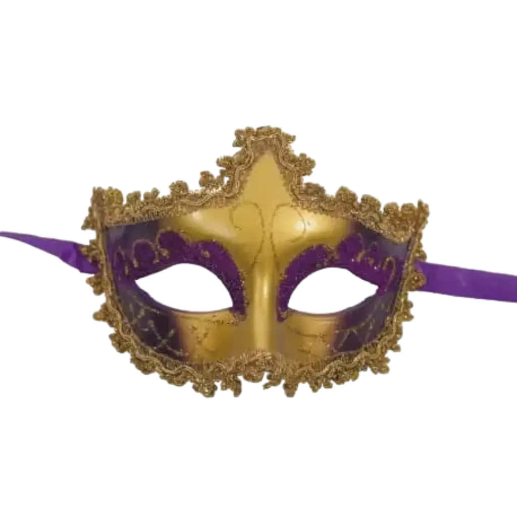 Venetiaans masker goud en violet