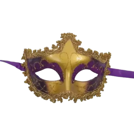 Venetiaans masker goud en violet