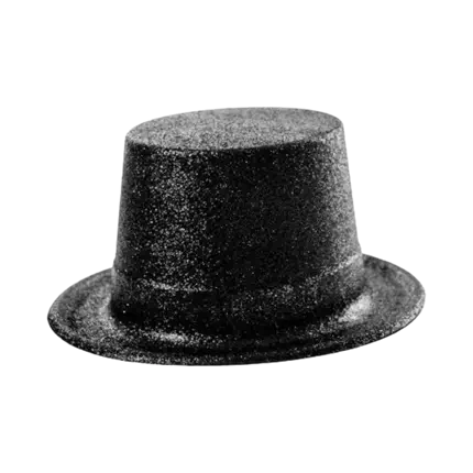Top Hat Sequin Zwart