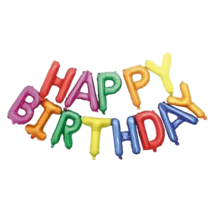 Reuze Gelukkige Verjaardag ballon 340x35cm Multicolour