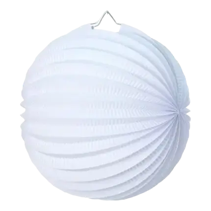 Ronde witte papieren bol lantaarn 30cm