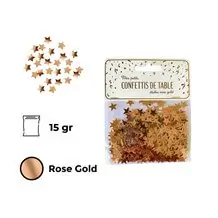 Tafelconfetti sterren roze goud (15gr)
