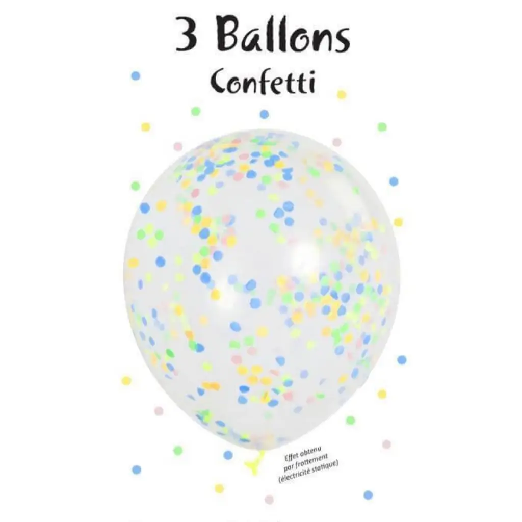 Set van 3 Pastel Confetti Ballonnen