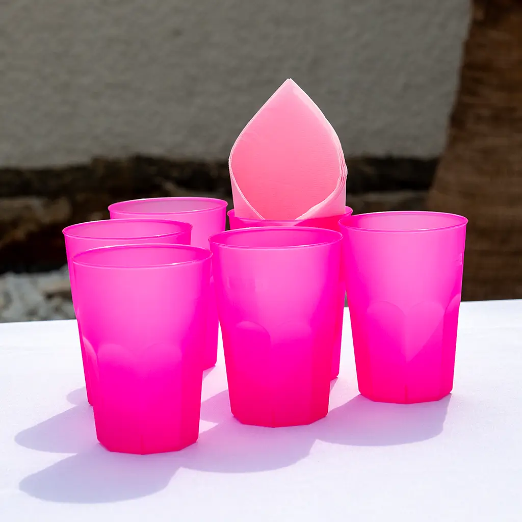 Cocktailglas roze fuchsia 35cl (Set van 20)