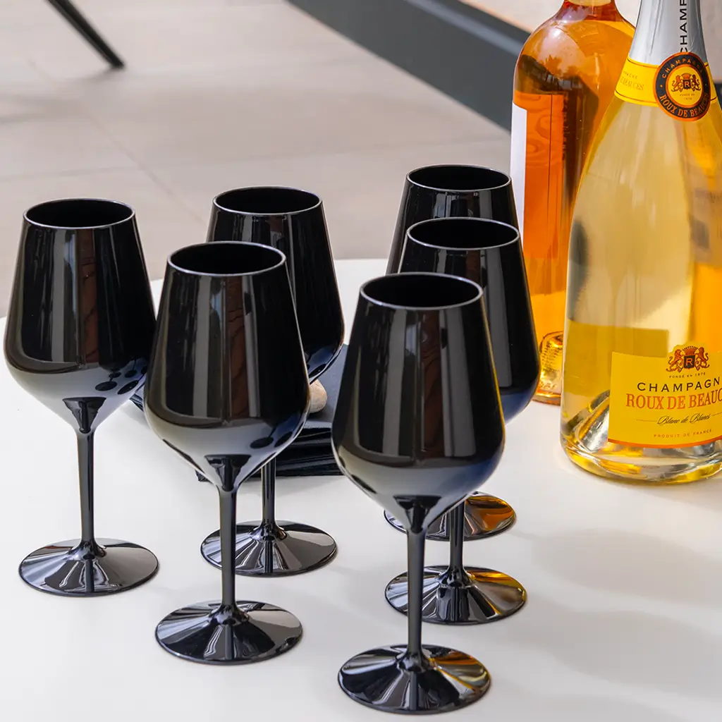 WINE COCKTAIL wijnglas zwart 47cl (Tritan)