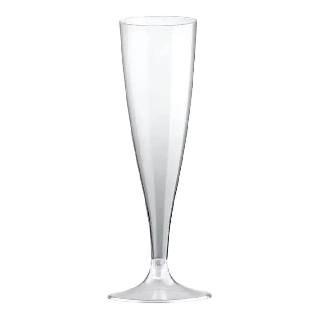 14cl transparante plastic champagneglas - Set van 20
