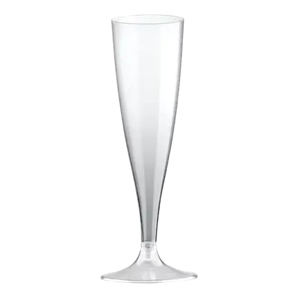14cl transparante plastic champagneglas - Set van 20