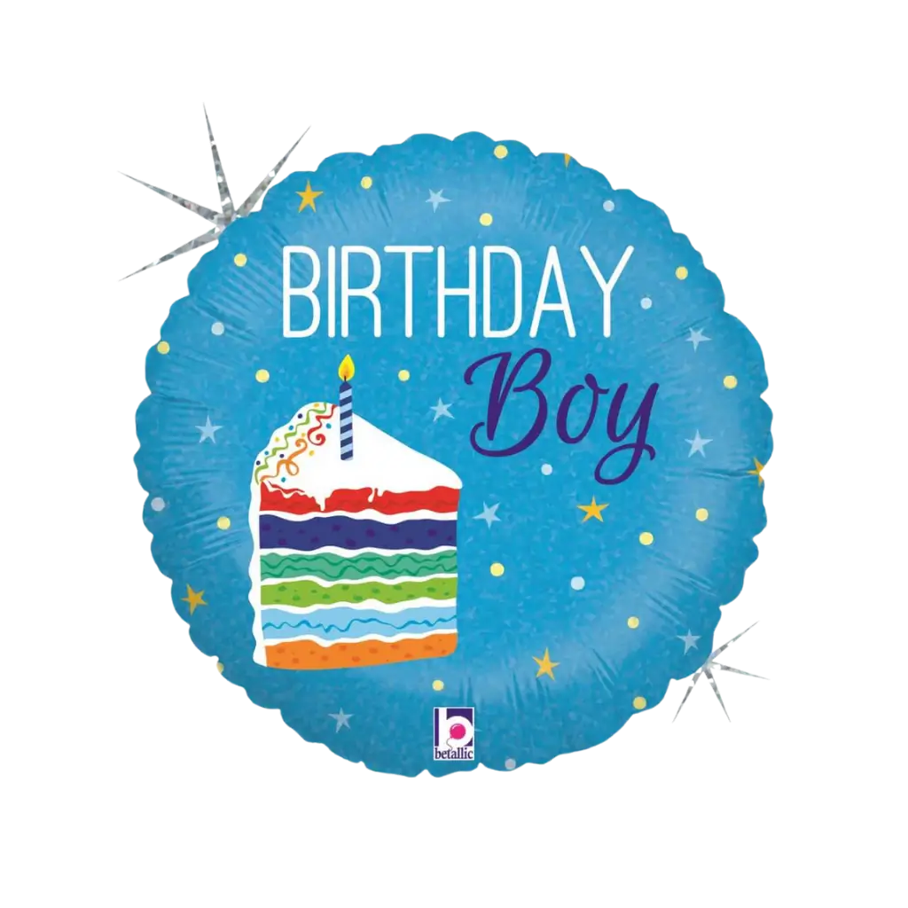Verjaardagsjongen ballon blauw ø45cm