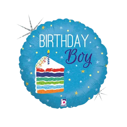 Verjaardagsjongen ballon blauw ø45cm