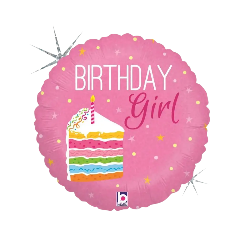 Verjaardag Meisje ballon roze ø45cm