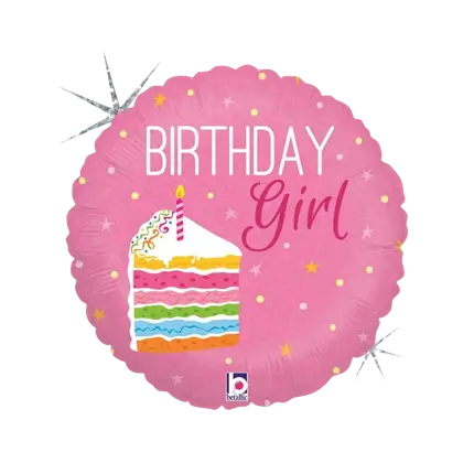 Verjaardag Meisje ballon roze ø45cm
