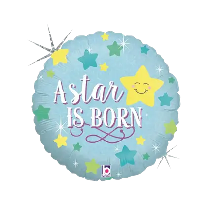 Blauwe ballon A Star Is Born ø45cm