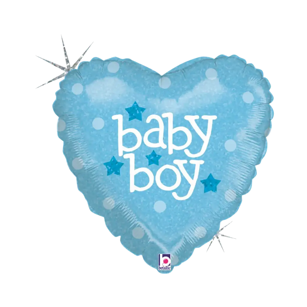 Baby Boy" blauwe hart ballon 45cm