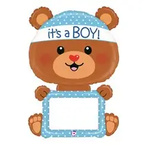 It's a Boy Reuzenballon + Boodschap 122cm