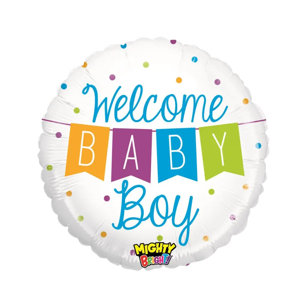 Welcome Baby Boy" ballon Rond ø53cm