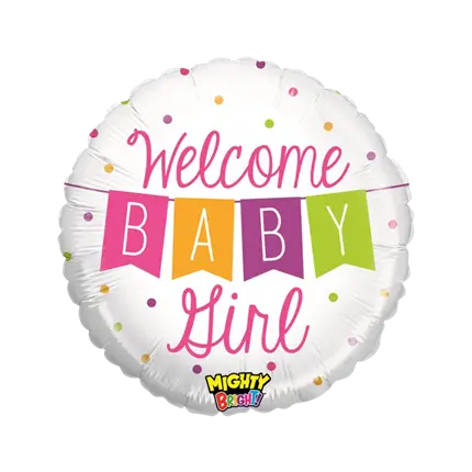 Welcome Baby Girl ballon Rond ø53cm