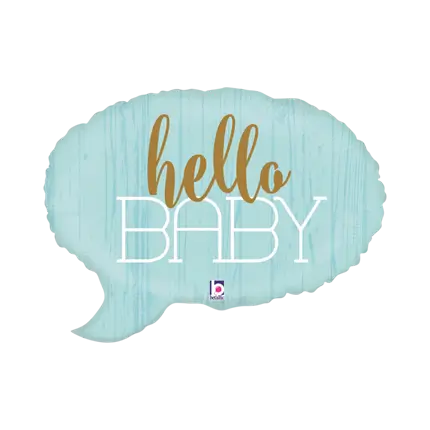 Hallo Baby blauwe bellenbal 61cm